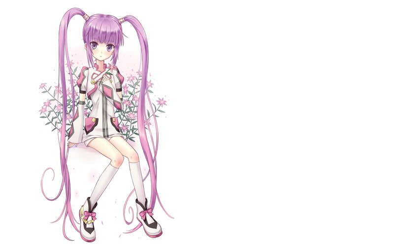 anime girl with purple hair