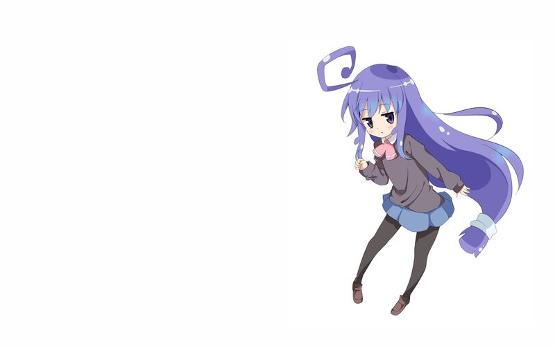 anime girl with purple hair