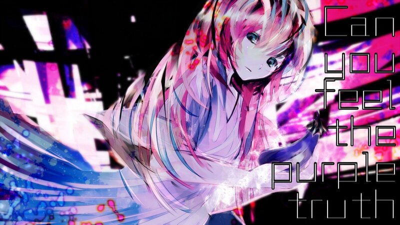 anime girl with purple hair