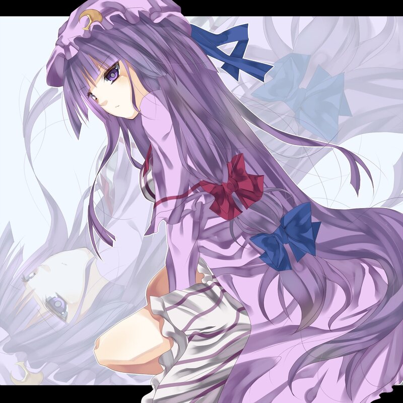 anime girl with purple hair