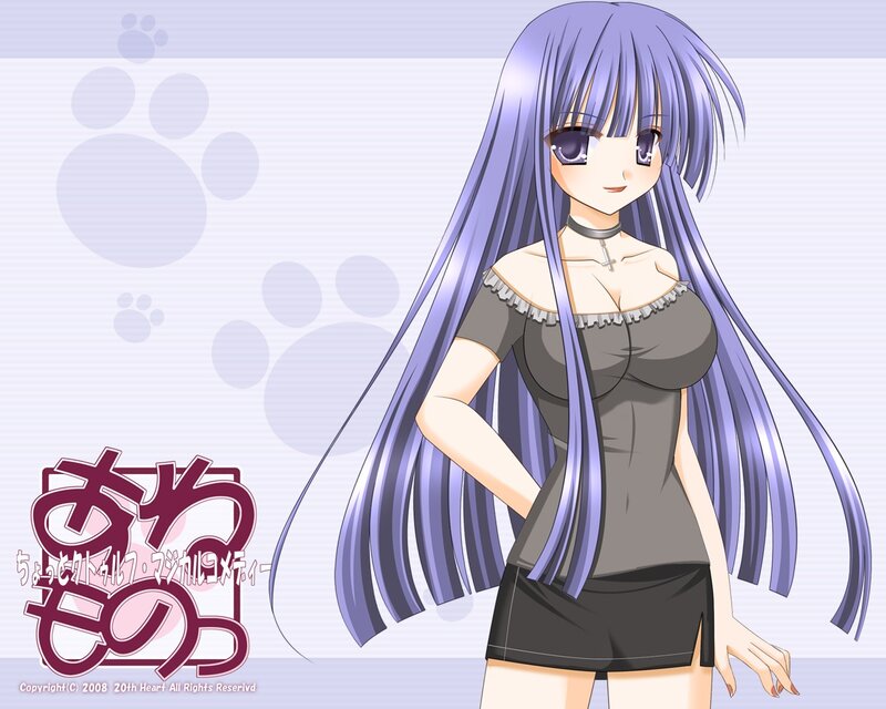 Anime girl with purple hair