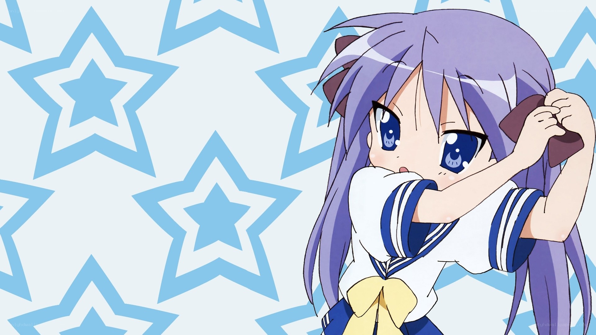anime girl with purple hair