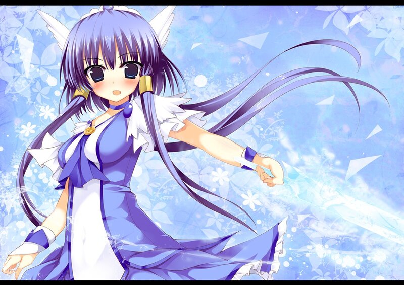 anime girl with purple hair