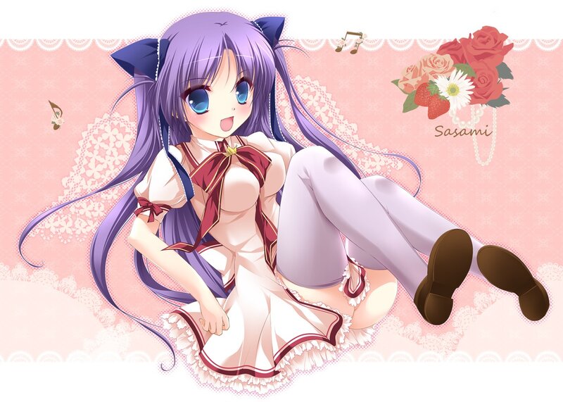 anime girl with purple hair