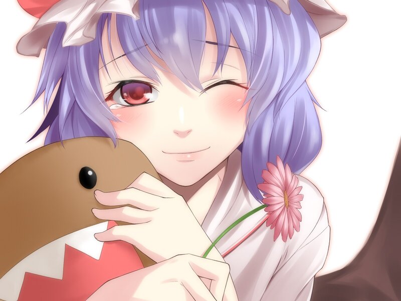 anime girl with purple hair
