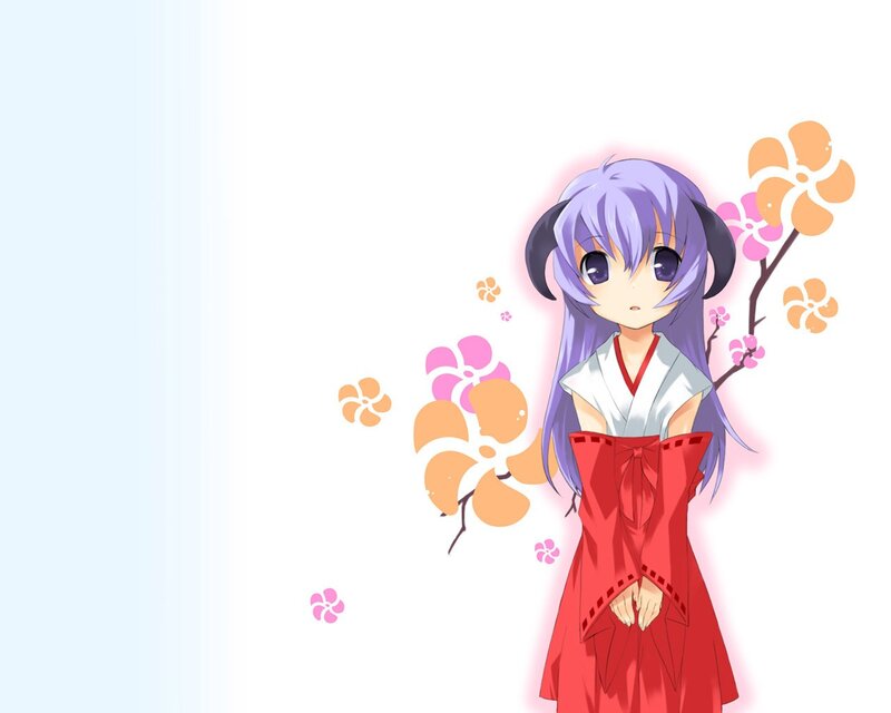 anime girl with purple hair