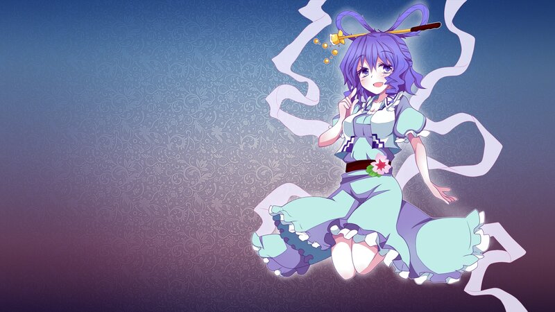 anime girl with purple hair