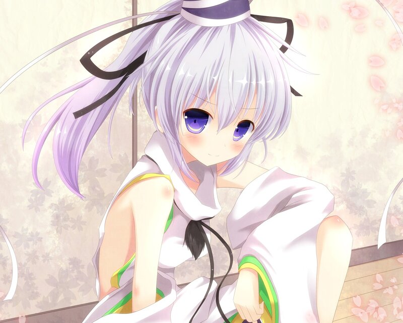 anime girl with purple hair