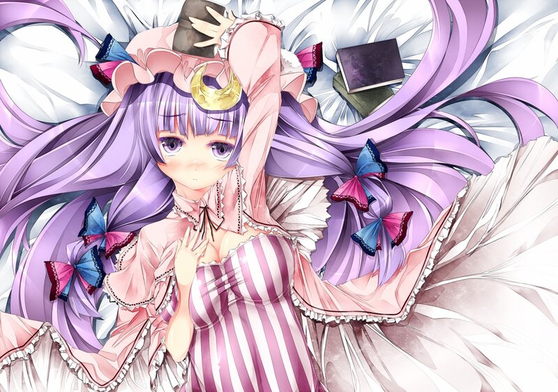 anime girl with purple hair