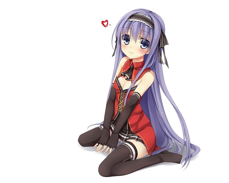 anime girl with purple hair