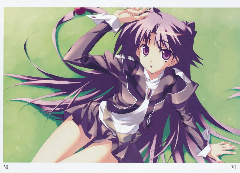 anime girl with purple hair