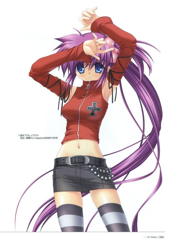 anime girl with purple hair