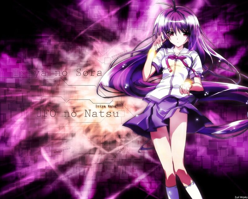 anime girl with purple hair