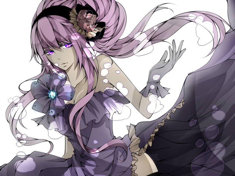 anime girl with purple hair