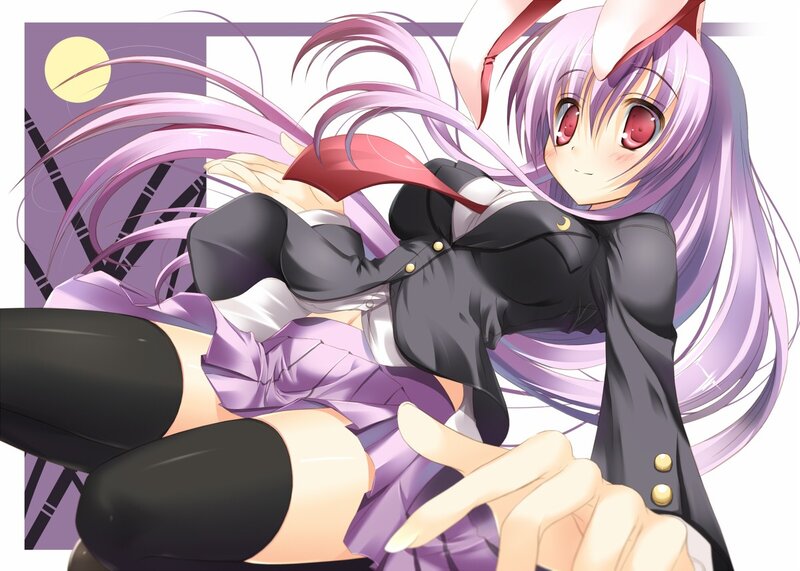 anime girl with purple hair