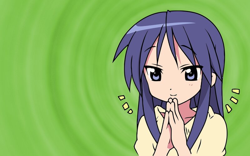 anime girl with purple hair