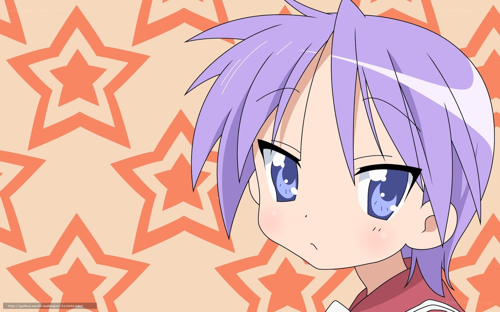 anime girl with purple hair