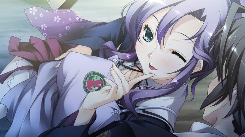 anime girl with purple hair
