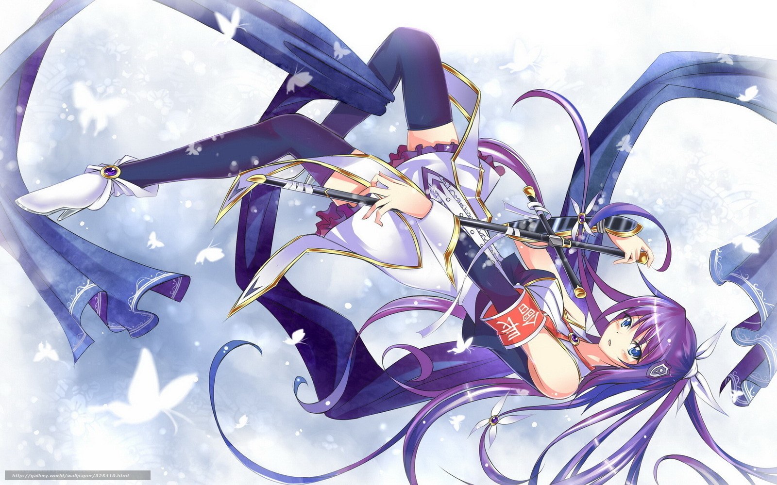 anime girl with purple hair