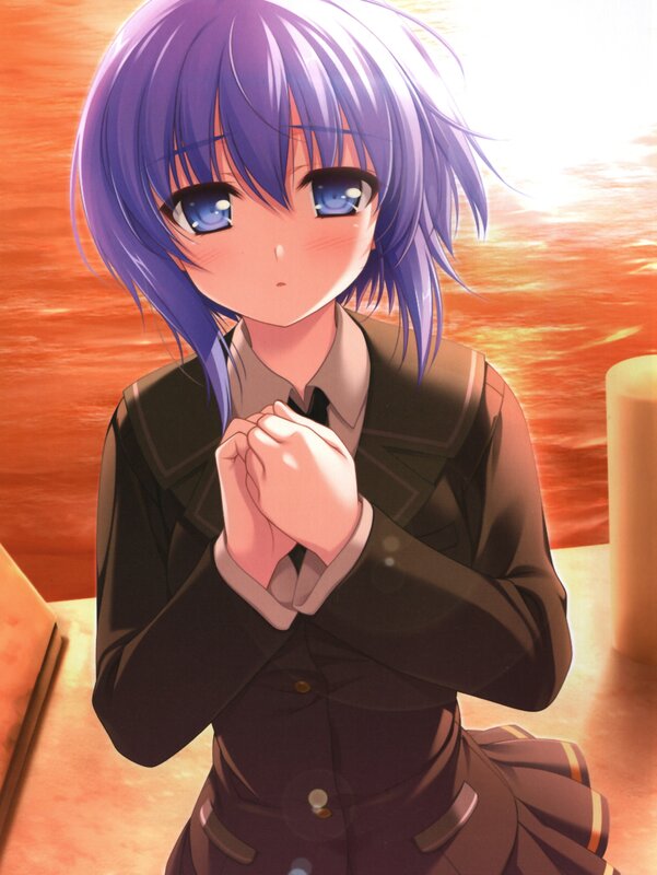 anime girl with purple hair