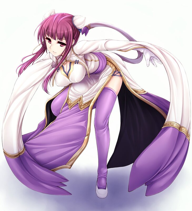 anime girl with purple hair
