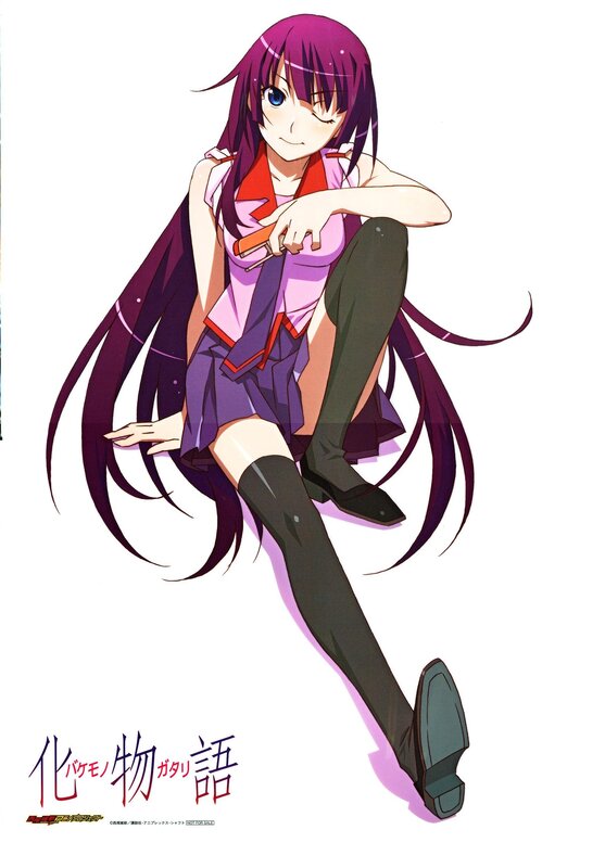 Anime girl with purple hair