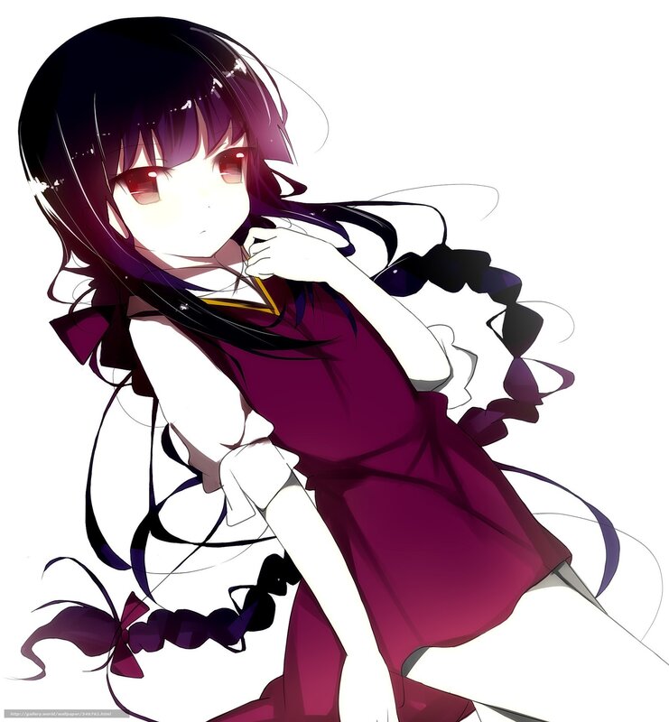anime girl with purple hair
