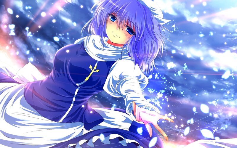 anime girl with purple hair