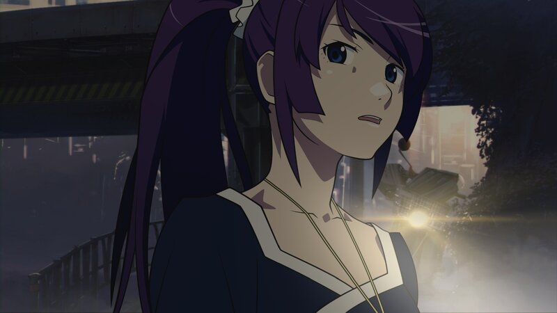 anime girl with purple hair