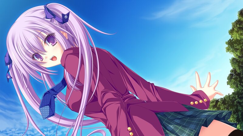 anime girl with purple hair