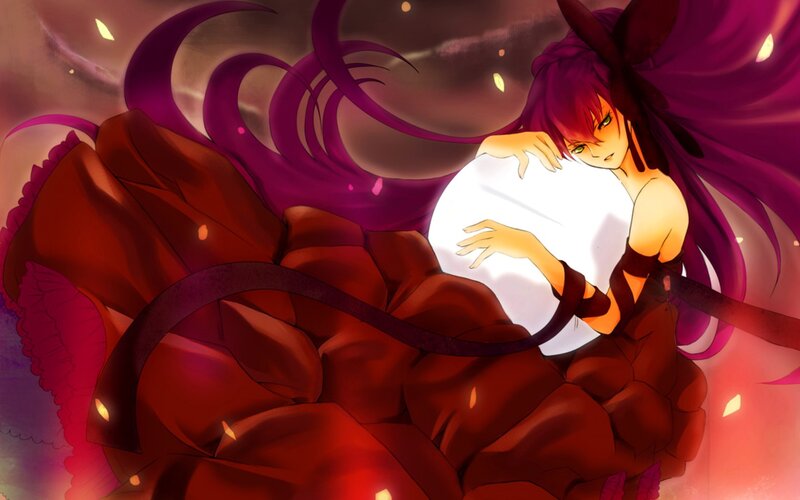 anime girl with purple hair