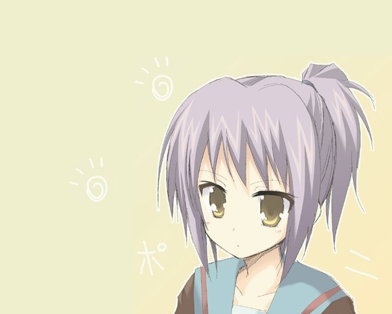anime girl with purple hair