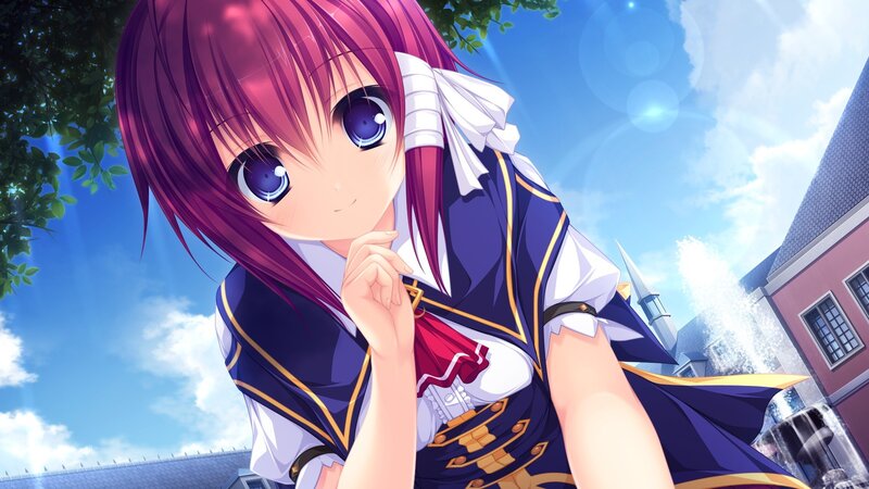 anime girl with purple hair