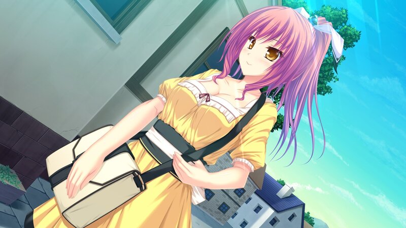 anime girl with purple hair