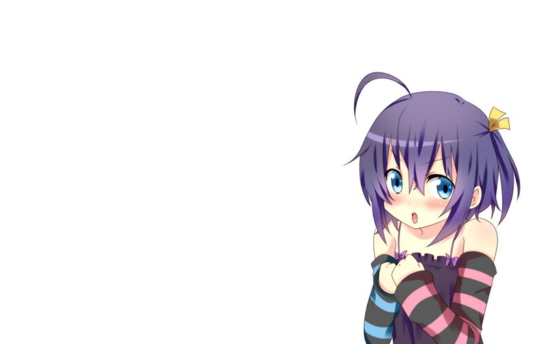 anime girl with purple hair
