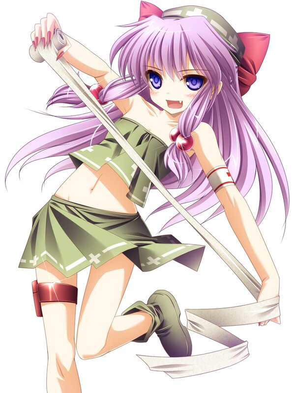 anime girl with purple hair