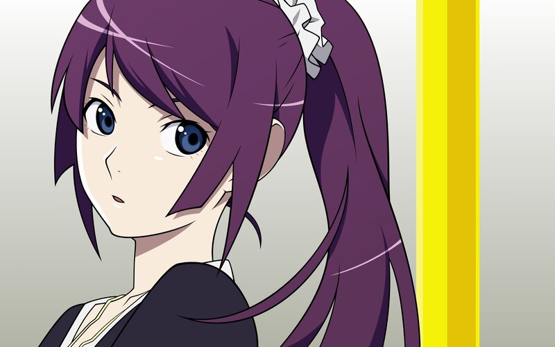 anime girl with purple hair