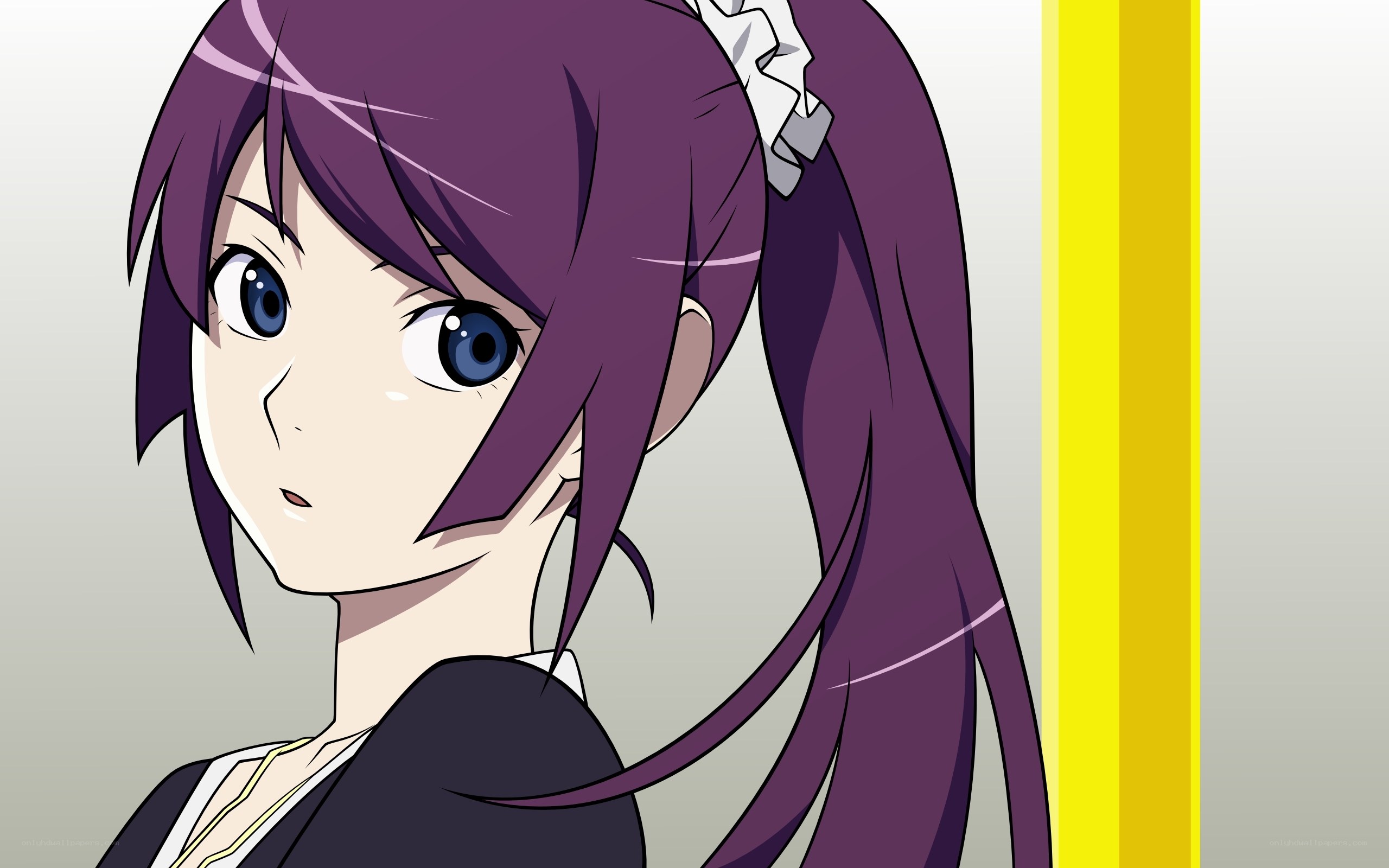 anime girl with purple hair