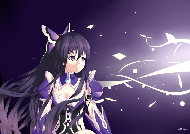 anime girl with purple hair