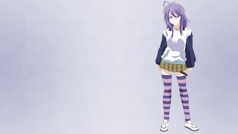 anime girl with purple hair