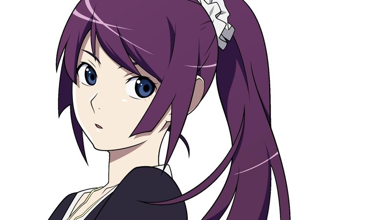 anime girl with purple hair