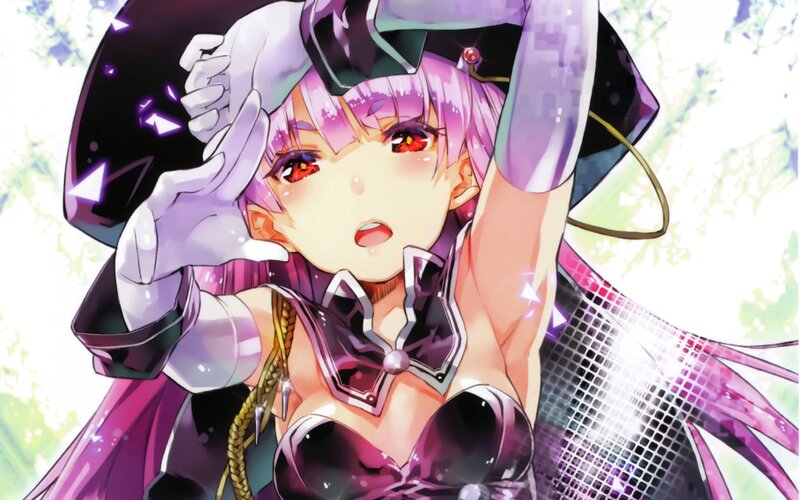 anime girl with purple hair