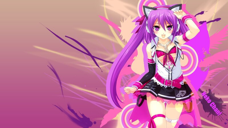 anime girl with purple hair