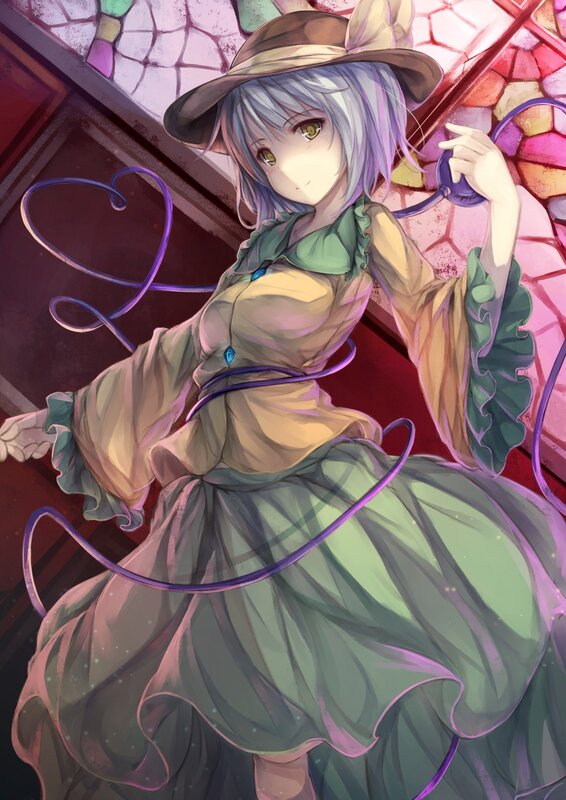anime girl with purple hair