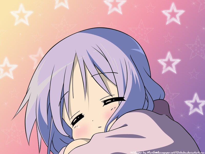 anime girl with purple hair