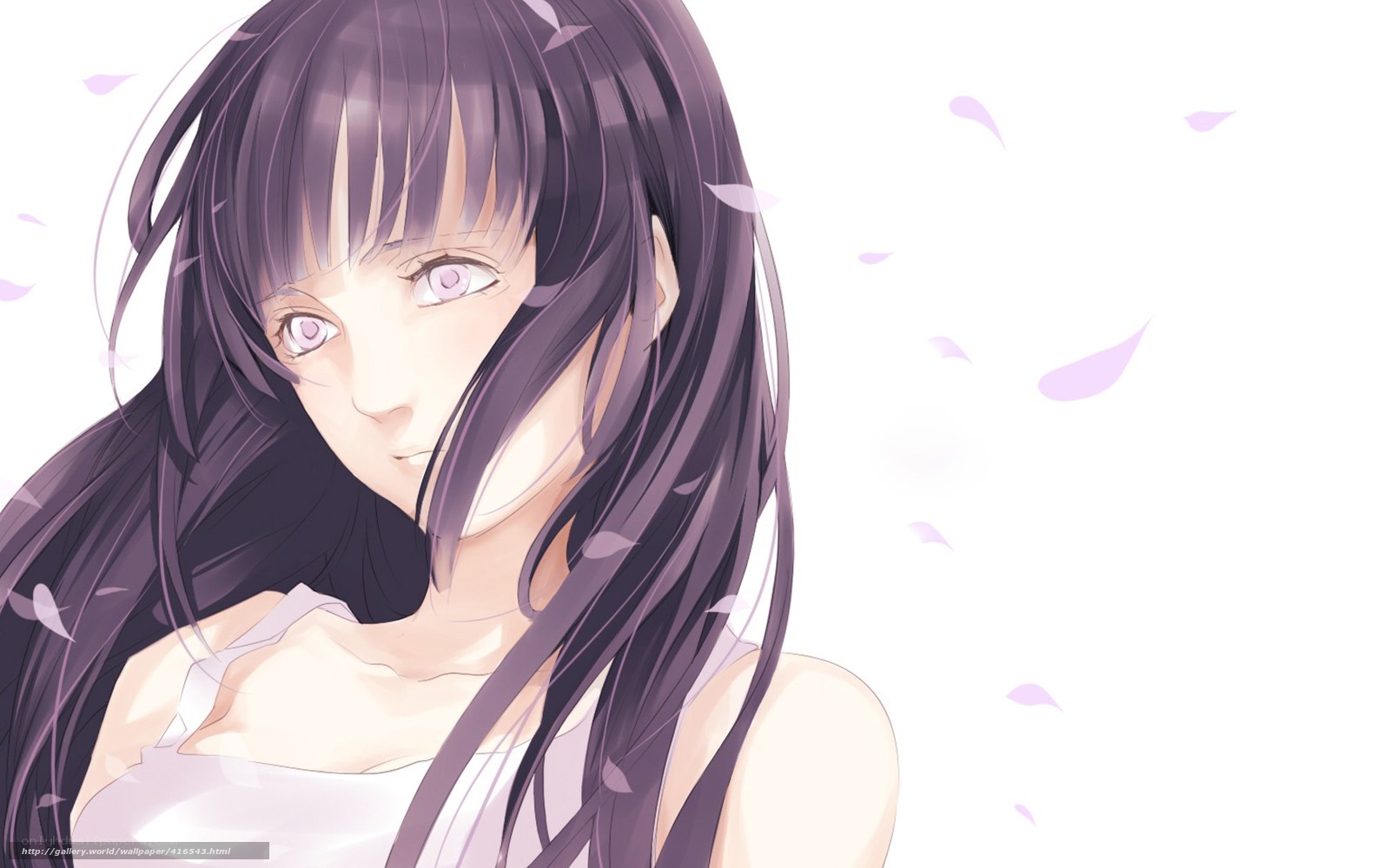 anime girl with purple hair