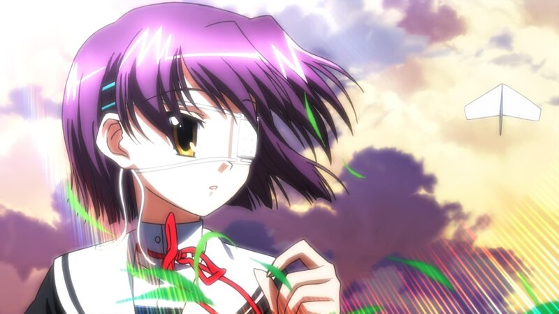 anime girl with purple hair