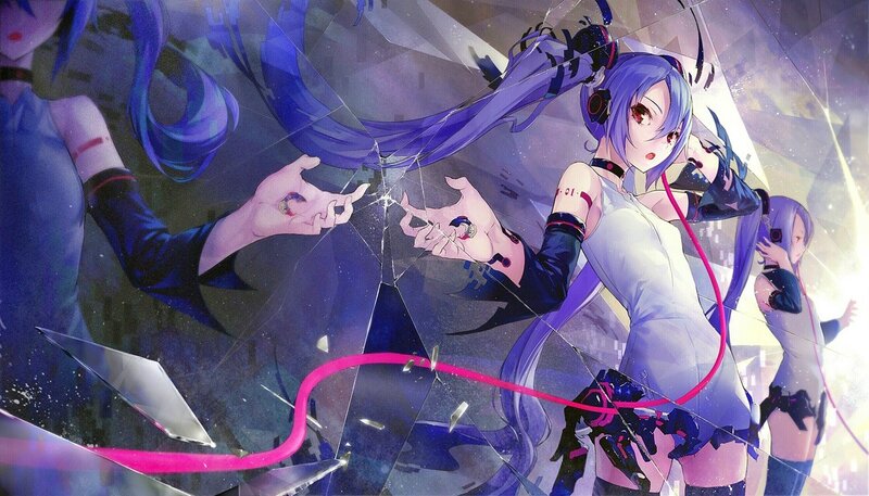 Anime girl with purple hair