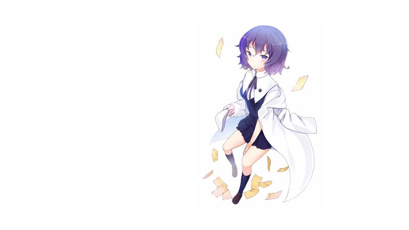 anime girl with purple hair