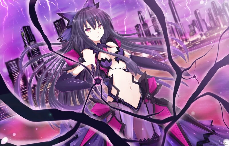 anime girl with purple hair